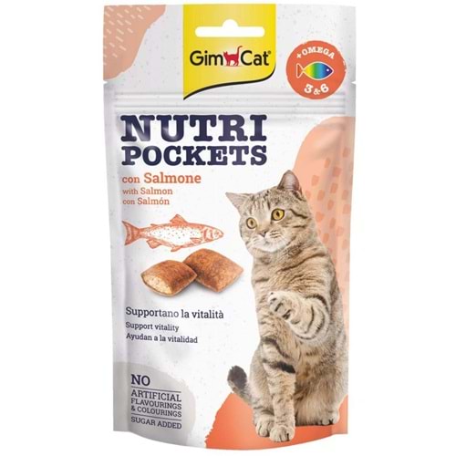 Gimcat Nutri Pockets Somonlu Kedi Ödülü 60gr