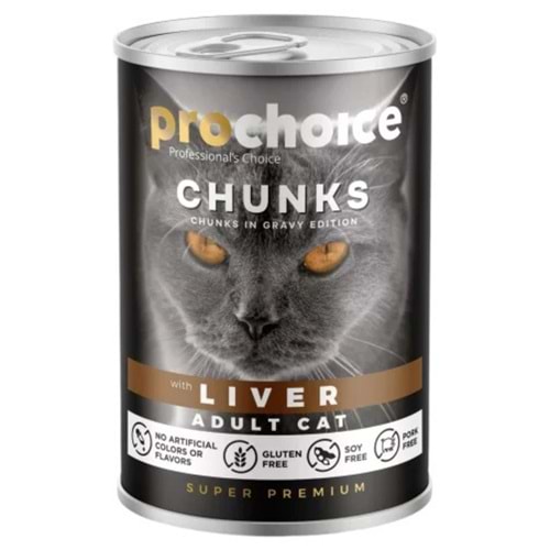 ProChoice Ciğer Parçalı Gravy Yetişkin Kedi Konservesi 400gr
