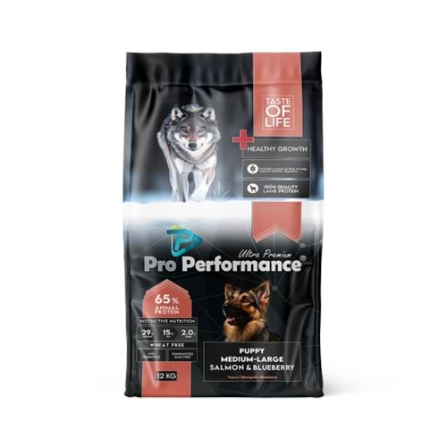 PRO PERFORMANS PUPPY DOG M&L SALMON&BLUEBERRY 12 KG