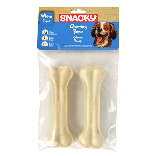 Snacky Beyaz Köpek Çiğneme Kemiği 13 cm 2li 95 Gr