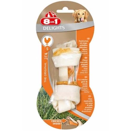 8in1 Delights Köpekler için Tavuklu Ödül Kemiği (S) 35gr