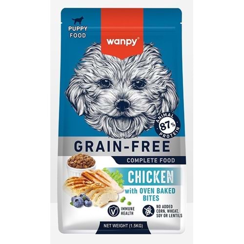 Wanpy Tahılsız Tavuklu Yavru Köpek Maması 1,5 kg