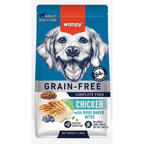 Wanpy Tahılsız Tavuklu Yetişkin Köpek Maması 1,5 kg