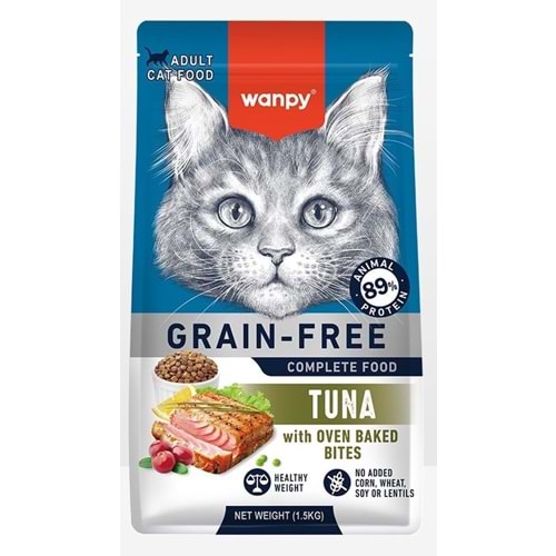 Wanpy Tahılsız Ton Balıklı Yetişkin Kedi Maması 1,5 kg