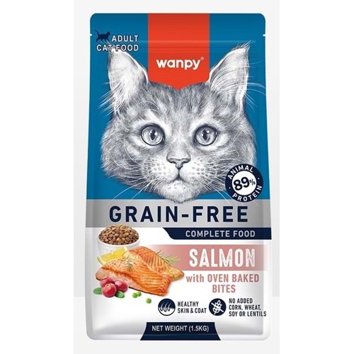 Wanpy Tahılsız Somonlu Yetişkin Kedi Maması 1,5 kg