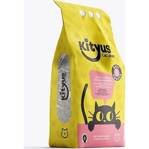 Kityus Bebek Pudralı 5 lt Bentonit Kedi Kumu