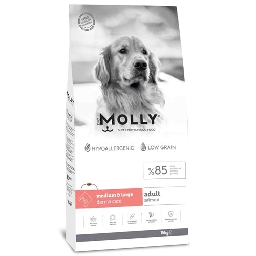 Molly Somonlu Orta ve Büyük Irk Yetişkin Köpek Maması 15kg
