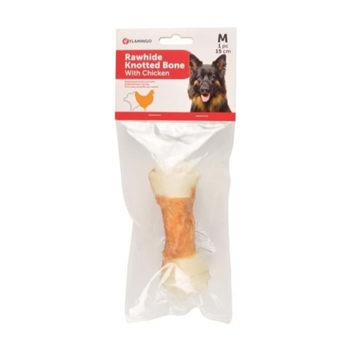 Flamingo Düğümlü Tavuk Kemik Köpek Ödülü 15cm