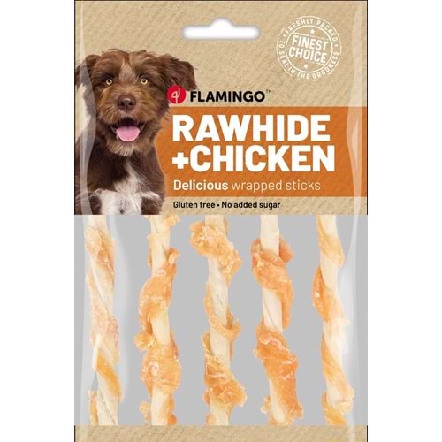 FLAMINGO TAVUK ETLİ SARGILI YÜKSEK PROTEİNLİ ŞEKERSİZ KÖPEK ÖDÜL ÇUBUĞU 65 GR