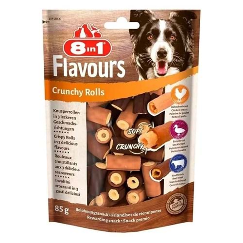 8in1 Flavours Crunchy Rolls Kıtır Köpek Ödülü 85gr