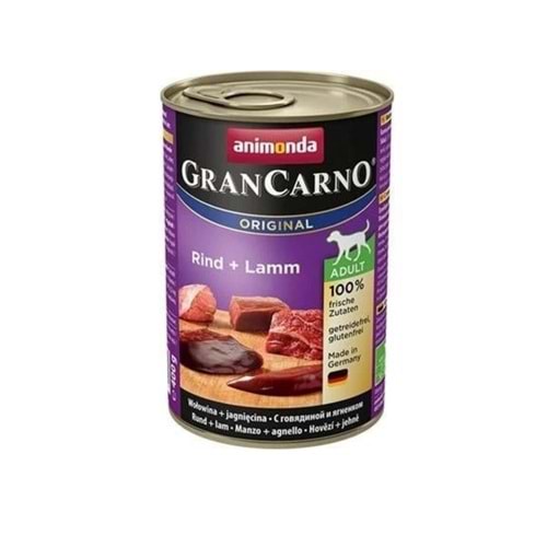 Animonda Gran Carno Sığır ve Kuzu Etli Yetişkin Konserve Köpek Maması 400 gr