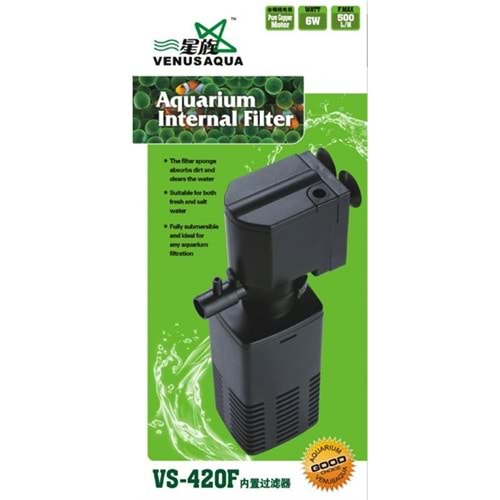 Venus Aqua İç Filtre VS420F 6W 500L/H