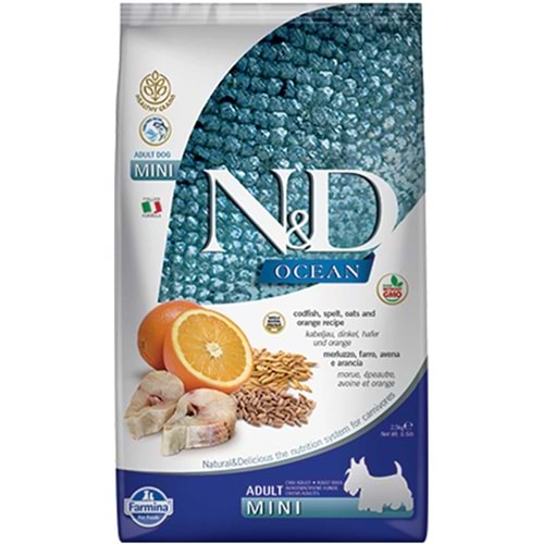 N&D Ocean Düşük Tahıllı Balıklı 2.5 Kg Mini Yetişkin Kuru Köpek Maması