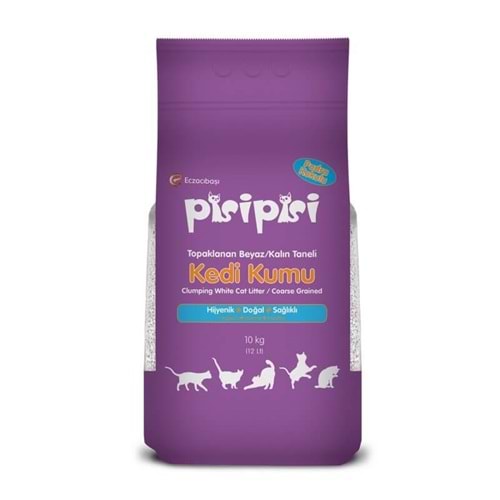 Pisi Pisi Pudralı Topaklanan Bentonit Kedi Kumu Ince 10 Kg
