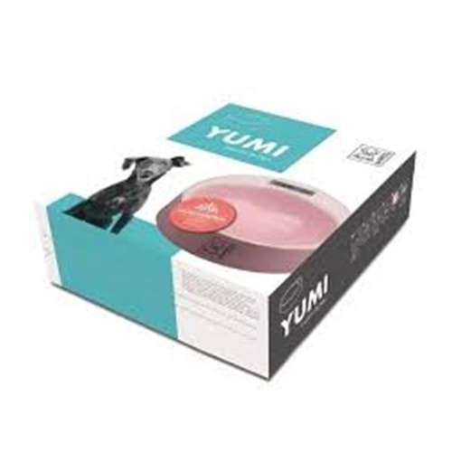 M-Pets Dijital Tartılı Yavaş Beslenme Mama Kabı (Pembe)