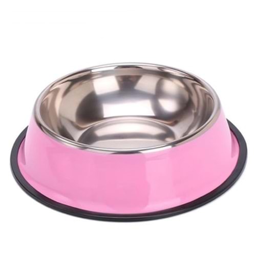 Renkli Baskılı Çelik Mama Kabı 16 CM