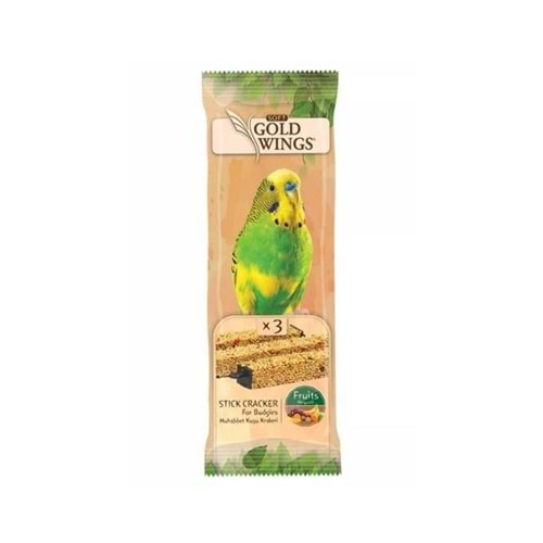 Gold Wings Classic Meyveli Muhabbet Kuşu Krakeri 3'lü