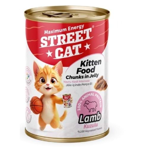 STREET CAT CHUNKS İN JELLY KUZU ETLİ KİTTEN KEDİ KONSERVE 400GR