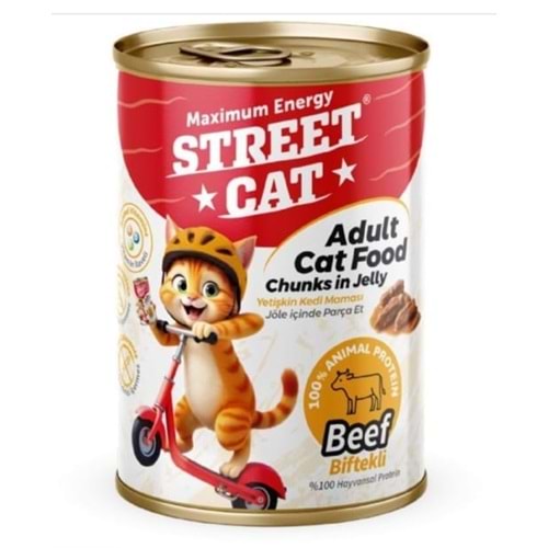 STREET CAT CHUNKS İN JELLY BİFTEKLİ KEDİ KONSERVE 400GR