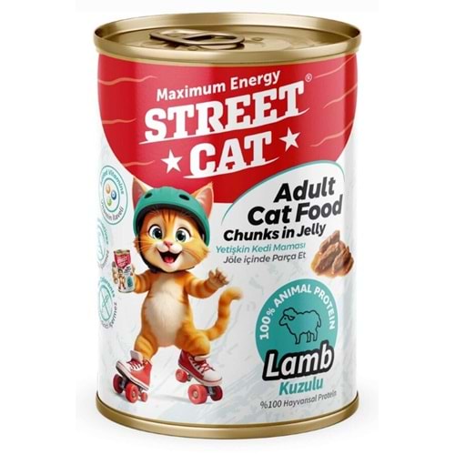 STREET CAT CHUNKS İN JELLY KUZU ETLİ KEDİ KONSERVE 400GR