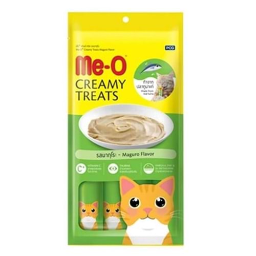 Me-O Creamy Treats Sarı Yüzgeçli Orkinos Krema Sıvı Kedi Ödülü 15gr 4lü