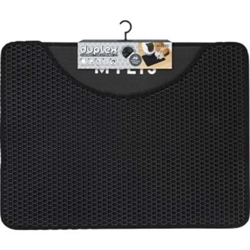 M-Pets Duplex Elekli Kedi Kumu Paspası 60x45cm (Siyah)