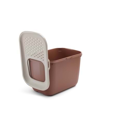 SAVIC Kedi Kumu Kutusu 58,5x39x39,5 cm Büyük Kediler İçin Şampanya-Gül