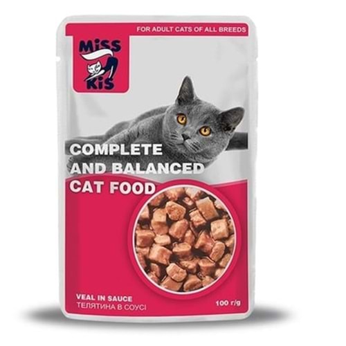 Miss Kis Premium Pouch Biftekli Yetişkin Kedi Konservesi 100 gr
