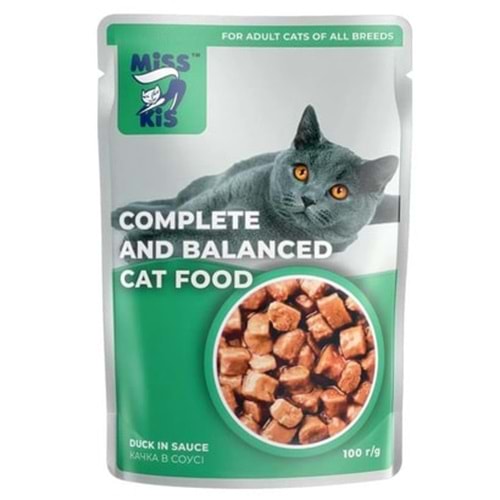 Miss Kis Premium Pouch Ördekli Kedi Konservesi 80 gr