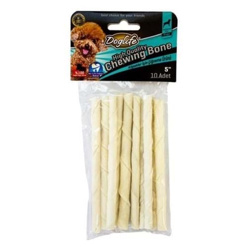 Doglife Ağız Sağlığı Destekleyici Beyaz Burgu Kemik 50gr (10'lu)