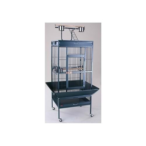 DAYANG PAPAĞAN KAFESİ AYAKLI SİYAH 61x56x165