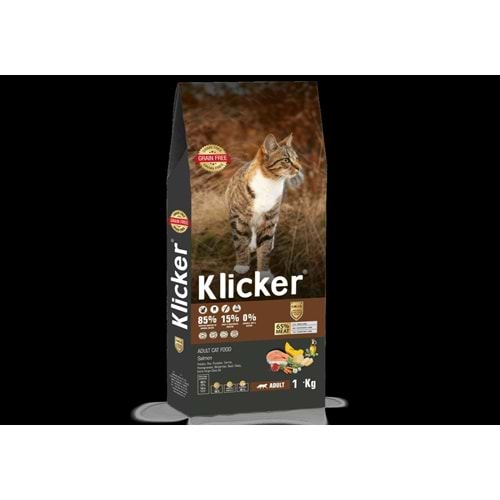 Klicker Yetişkin Kedi Maması Somonlu 1 KG