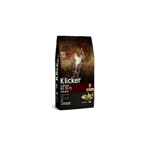 Klicker Steril Yetişkin Kedi Kuru Maması Tavuklu 1 KG