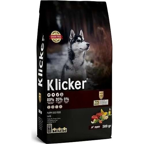 Klicker Kuzu Etli 500 gr Yavru Köpek Maması