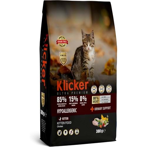 Klicker Tahılsız Yavru Kedi Maması Tavuklu 300gr