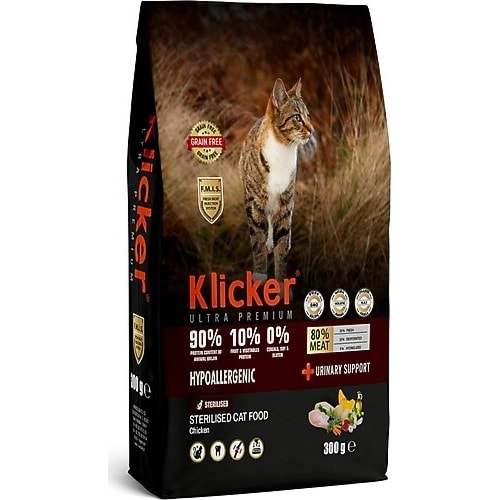 Klicker Tavuklu 300 gr Kısırlaştırılmış Yetişkin Kedi Maması