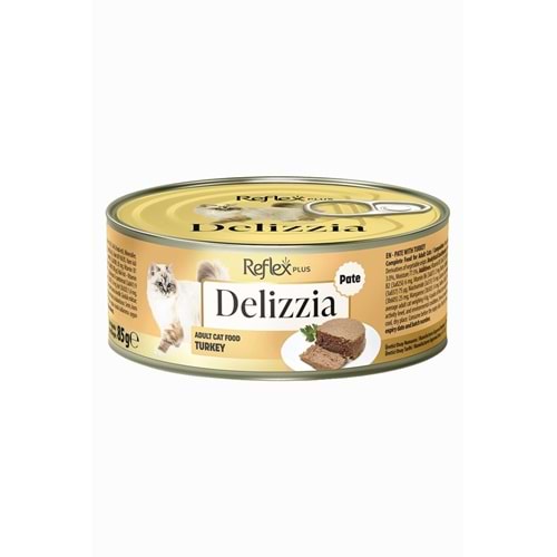 Reflex Plus Delizzia Kıyılmış Hindi Etli Pate Yetişkin Kedi Konservesi 85gr