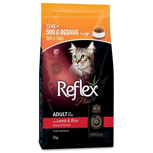 Reflex Plus Kuzulu Yetişkin Kedi Maması 1,5kg+500gr