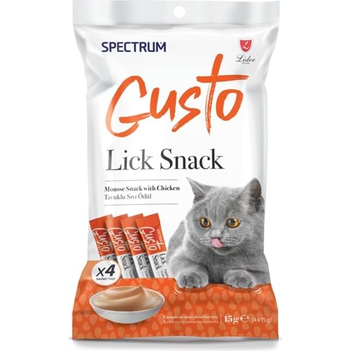 Spectrum Gusto Tavuklu Sıvı Kedi Ödül Maması 4x15 gr