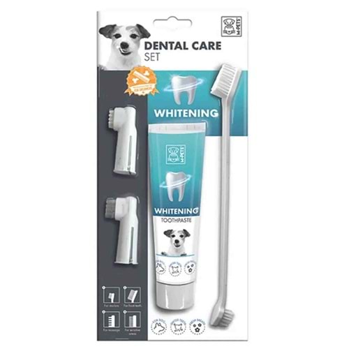 M-Pets Köpekler İçin Beyazlatıcı Diş Macunu+Fırça Seti