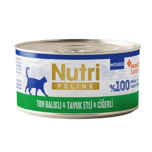 Nutri Feline Ton Balıklı Ciğerli Mousse Kedi Konservesi 70 Gr