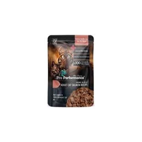 Pro Performance Pouch Adult Salmon Recipe Chunk In Jelly Somonlu Yetişkin Kedi Yaş Maması 85 Gr