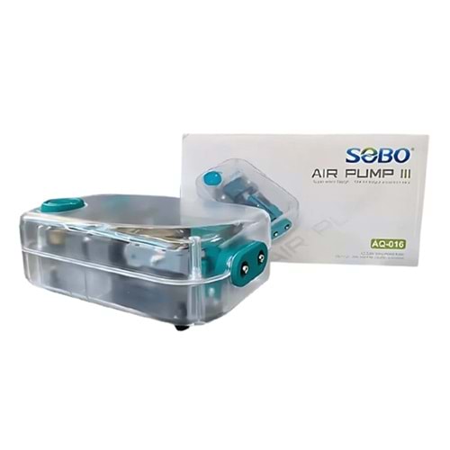 Sobo Hava Motoru Şeffaf Kasa 8W 2 x 6 Lt/Min