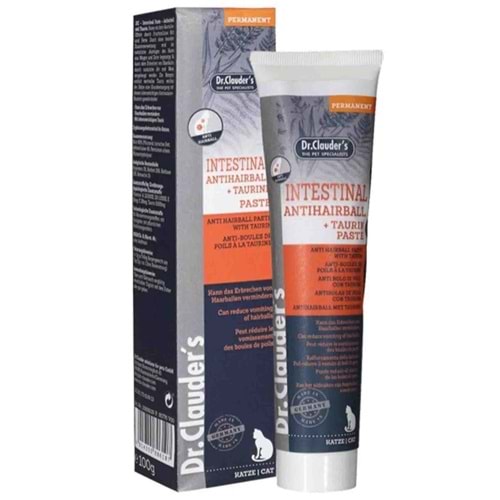 Dr.Clauders Intestinal Anti Hairball Tüy Yumağı Kontrol Kedi Macunu 100gr