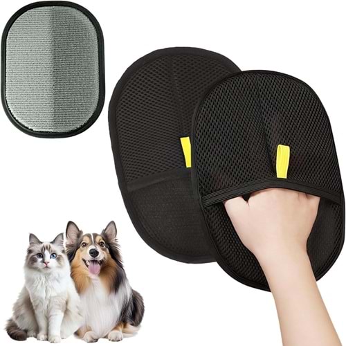 Kedi Köpek Tüy Toplayıcı Çift Taraflı Statik Temizlik Eldiveni