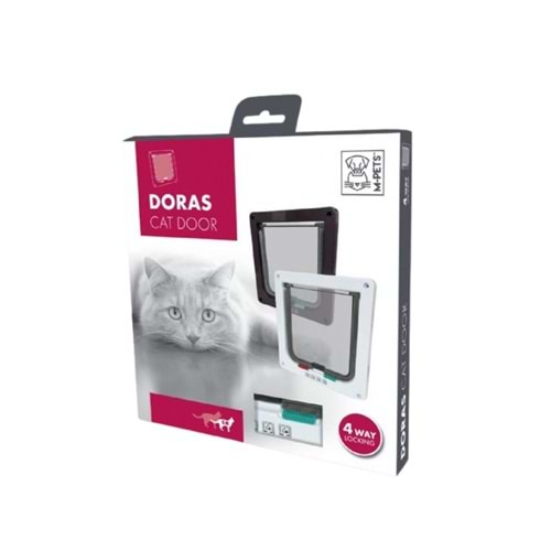 M-Pets Doras Kedi Kapısı 4 Yollu Beyaz