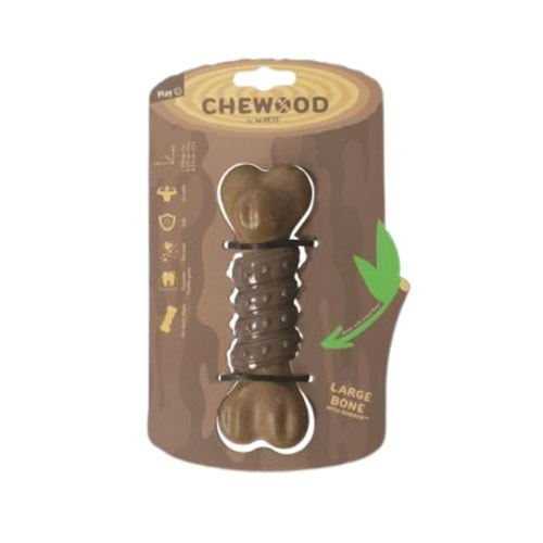 M-Pets Chewood Large Bone With Rubber Köpek Oyuncağı (L)