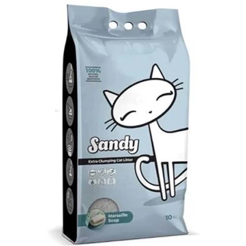 Sandy Marsilya Sabunlu Kedi Kumu 10 Kg