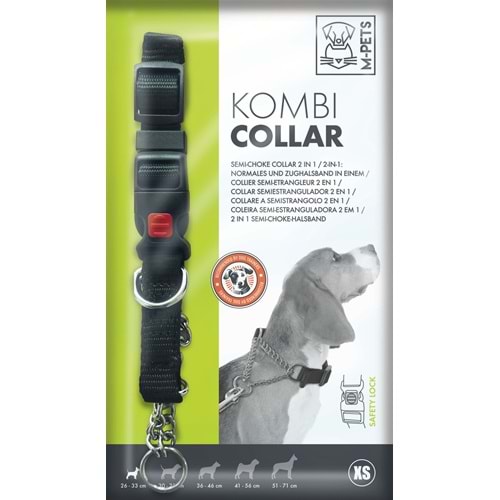 M-Pets Kombi Collar Köpek Eğitim Tasması 26-33cm [XS]