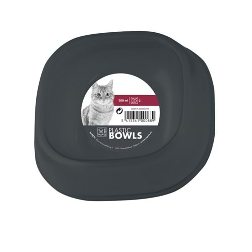 M-Pets Kedi ve Küçük Irk Köpekler için Plastik Mama ve Su Kabı 200ml